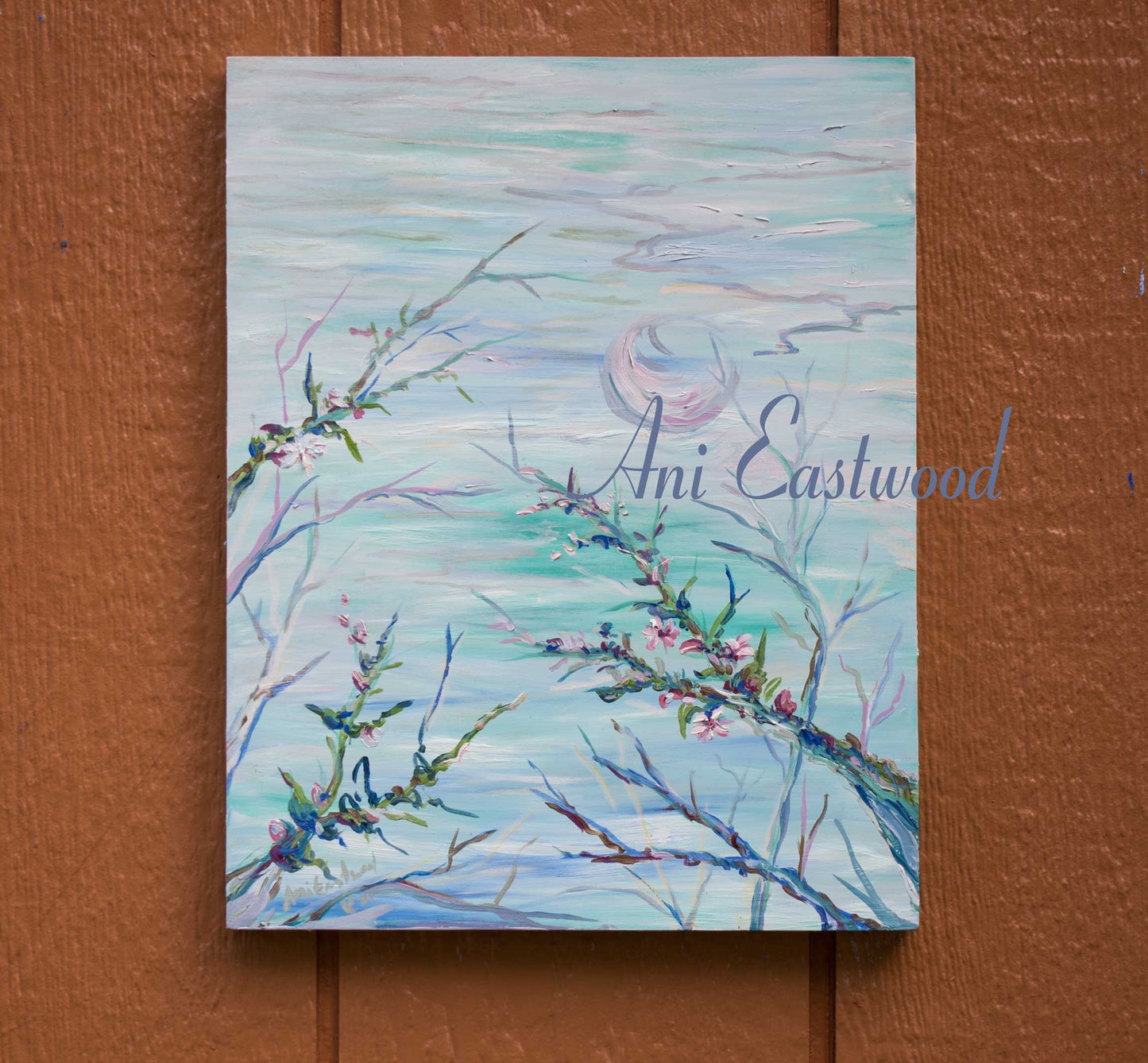 "Apple Blossoms 2" 11"x14" Original Oil on birch frame