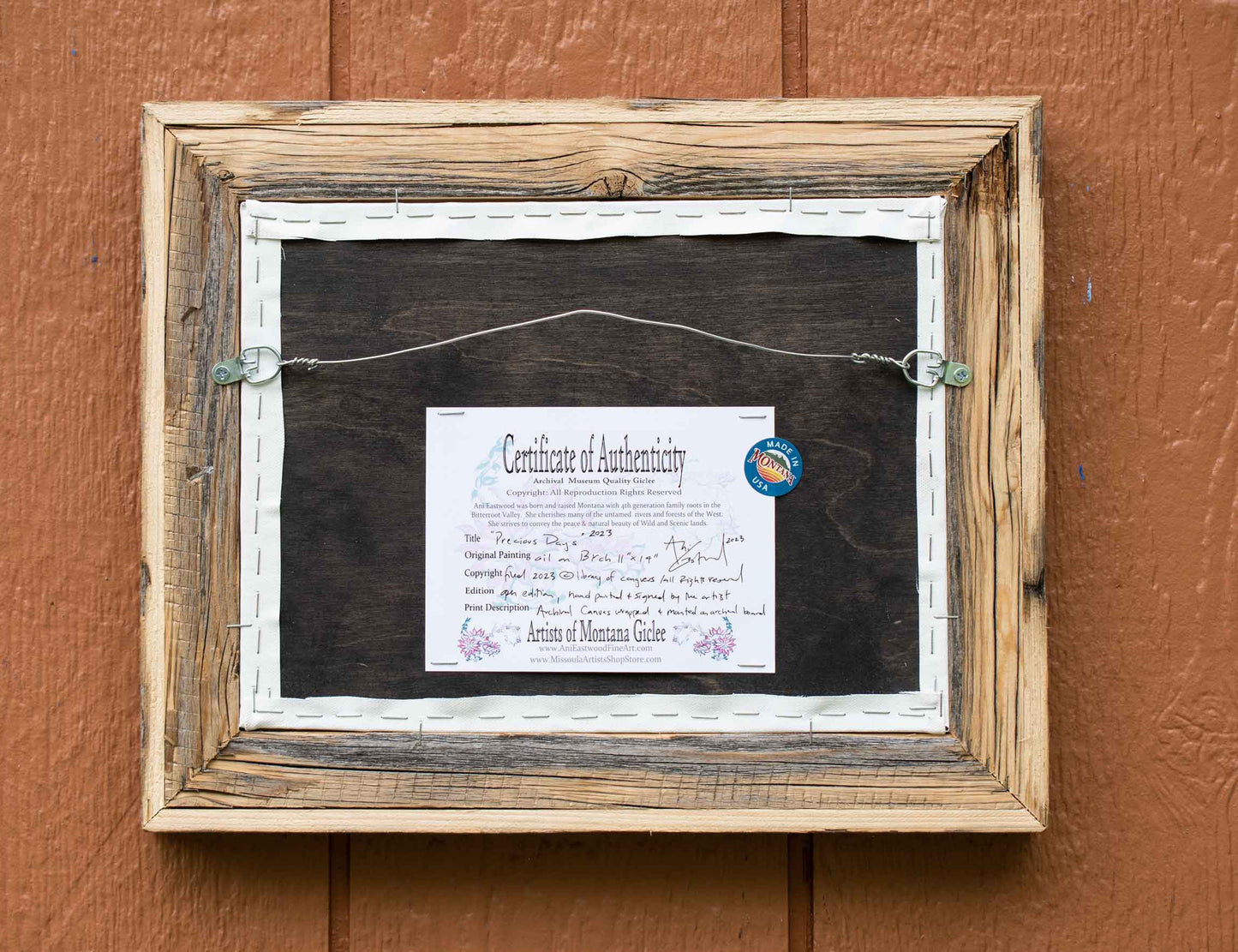 Special 9x12 Handpainted Canvas set of Barnwood framed Giclees