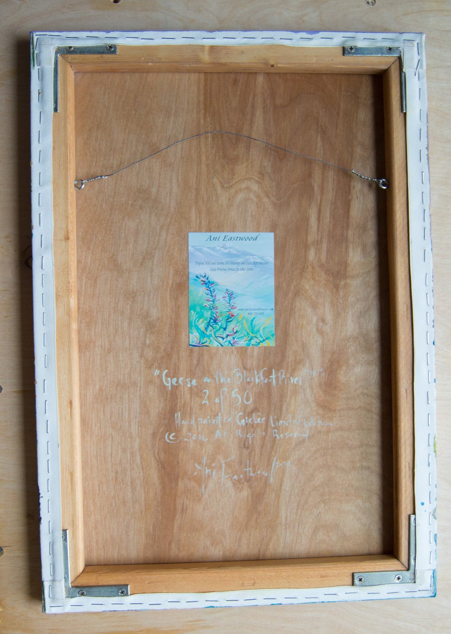 "Geese on the Blackfoot River" limited edition canvas