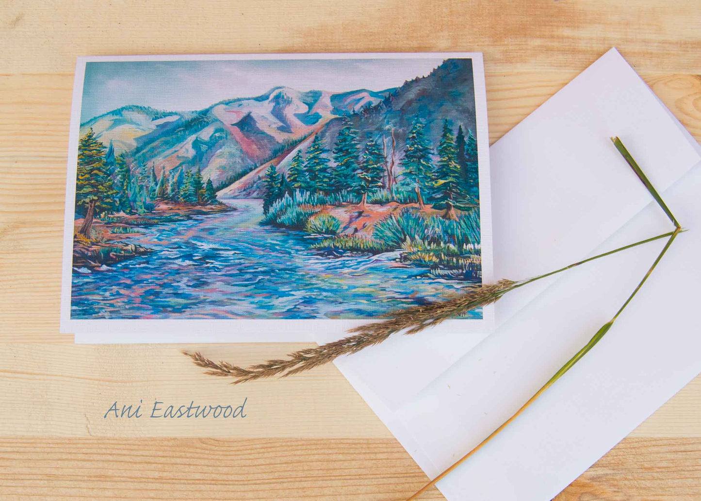 "Morning on the River" 5x7 Card (Singles or 3 Pack). Ani Eastwood