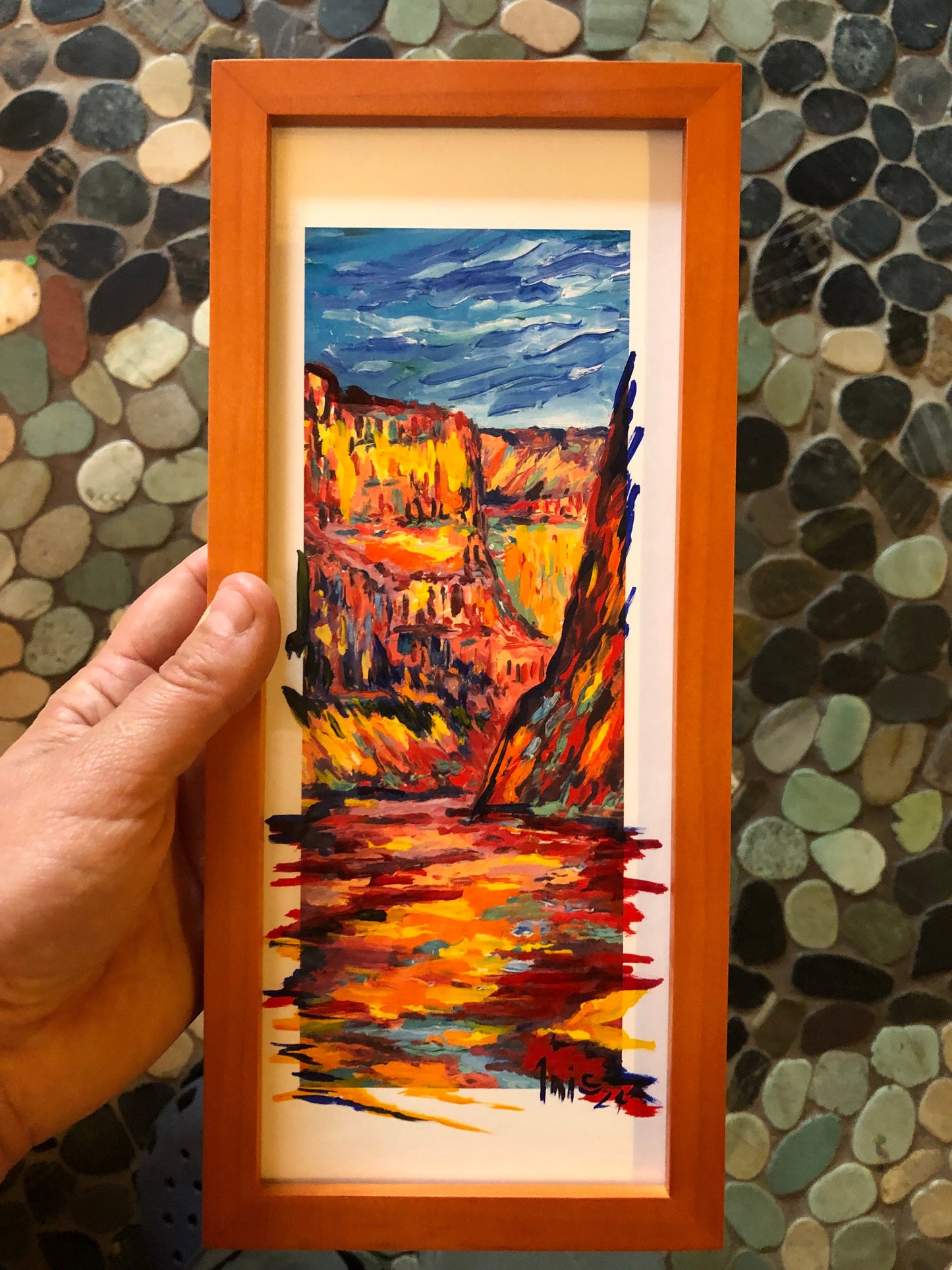 small hand painted archival Giclee 4x10s, Ani