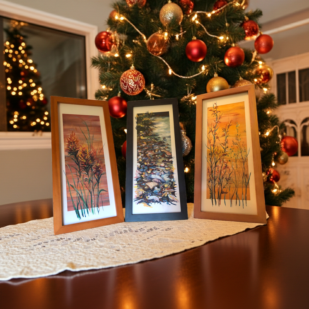 small hand painted archival Giclee 4x10s, Ani