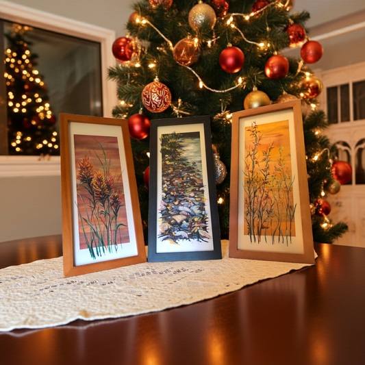 small hand painted archival Giclee 4x10s, Ani