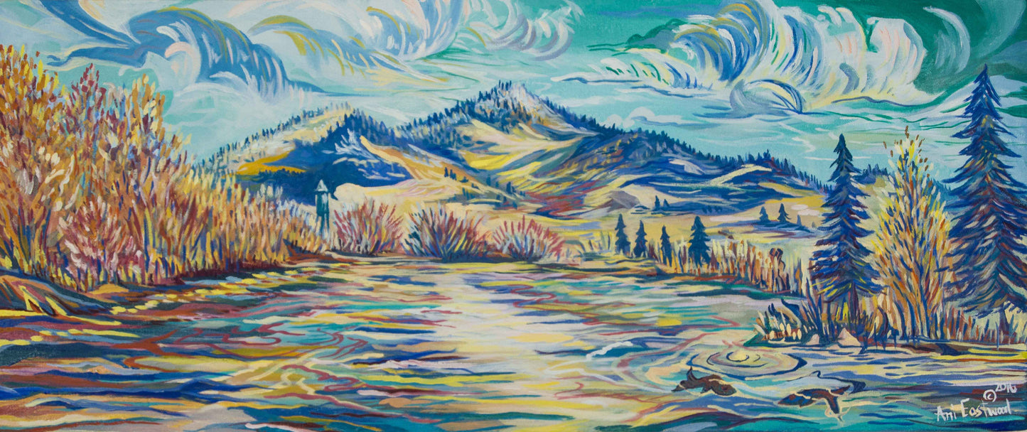 "The Bitterroot River, Mt. Dean Stone Missoula" 2016  Ani Eastwood