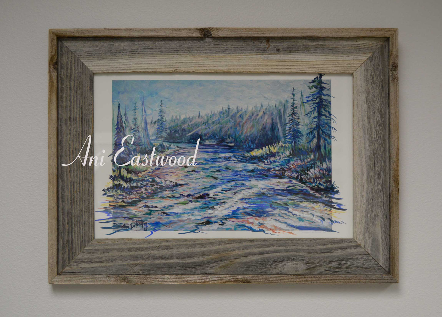"Clearwater" 11"x17" Framed in Authentic Barnwood