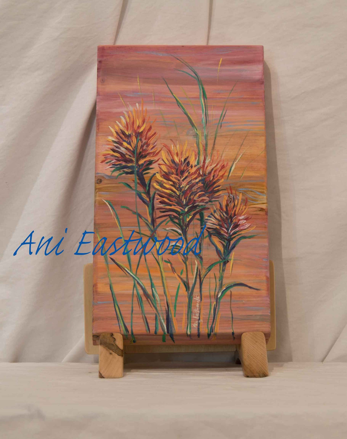 "Indian Paintbrush" Oil on Pine 2019 Ani Eastwood, Original