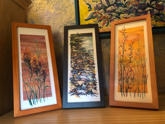 small hand painted archival Giclee 4x10s, Ani