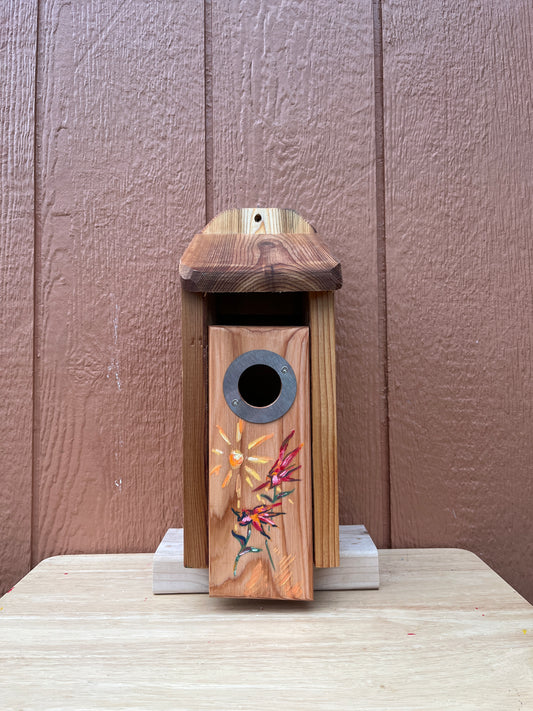 Handmade Cedar Bluebird Box, Shooting Star Deisign, Ani Eastwood