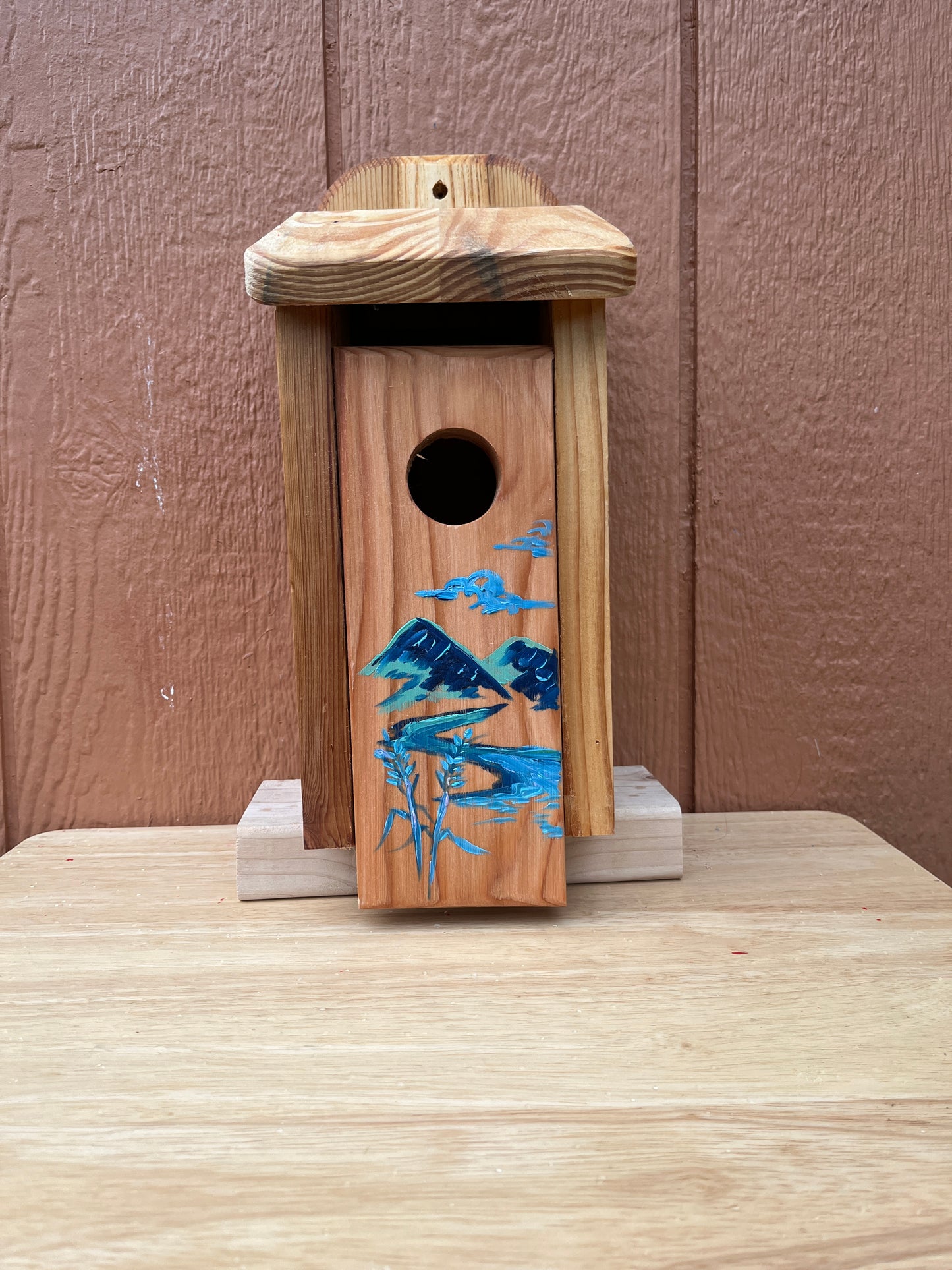 Handmade Cedar Bluebird Box, Night Grasses Design, Ani Eastwood