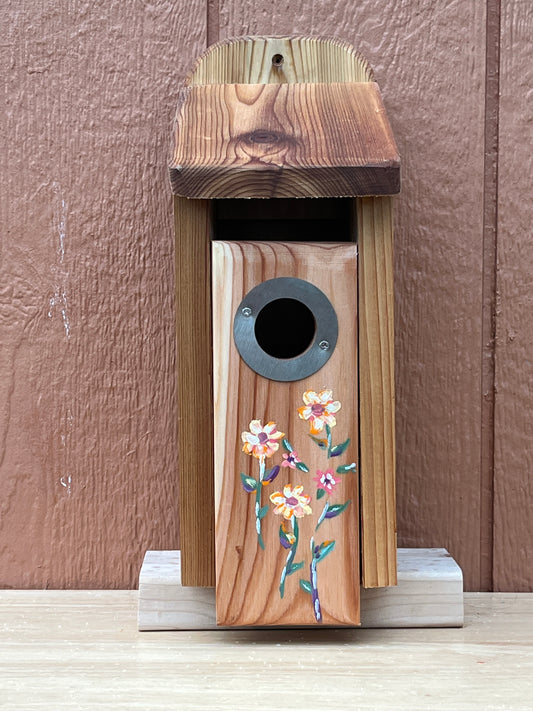 Handmade Cedar Bluebird Box, Spring flowers design, Ani Eastwood