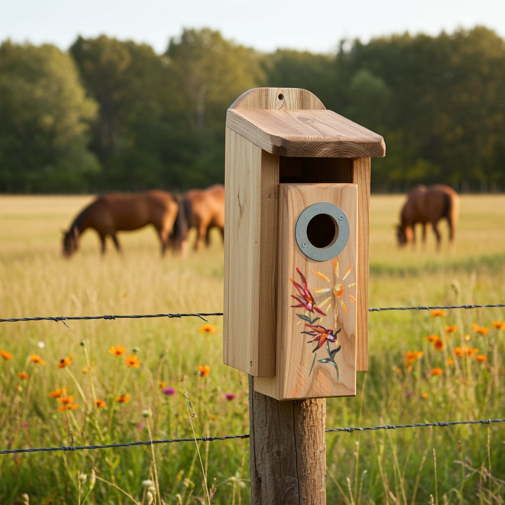 Handmade Cedar Bluebird Box, Shooting Star Deisign, Ani Eastwood