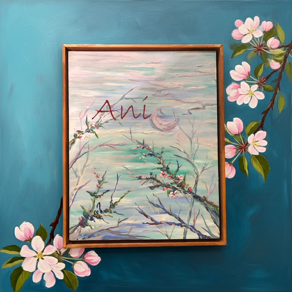 "Apple Blossoms 2" 11"x14" Original Oil on birch frame