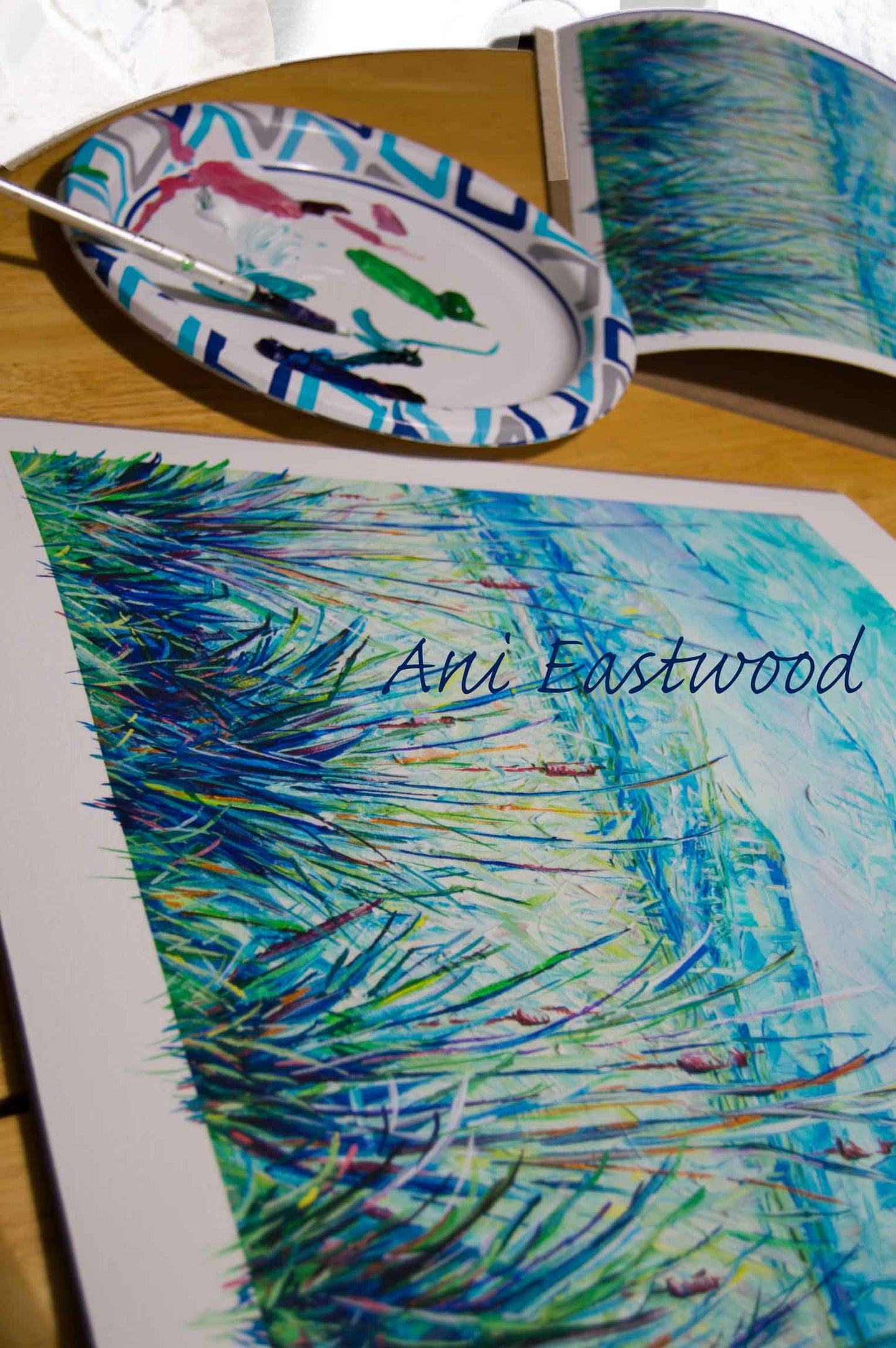 "Cattails and Cattle Fields"  2020  Ani Eastwood Original and Giclees