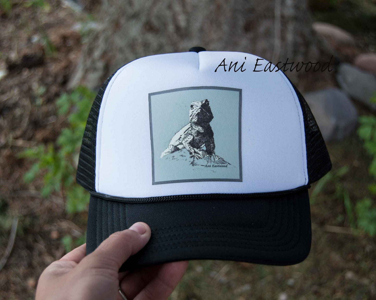 Desert Spiny Lizard Trucker Hat, Ani Eastwood