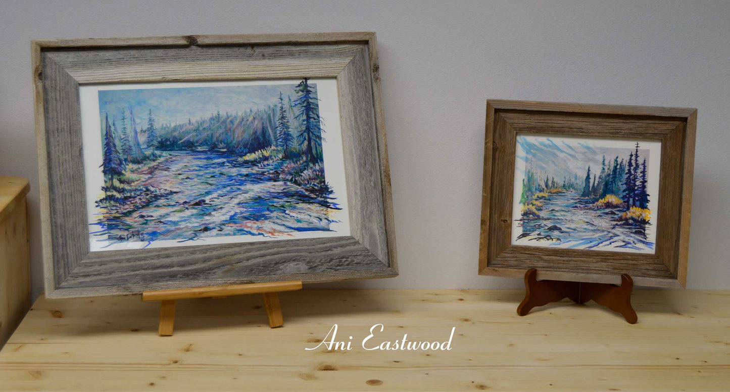 "Clearwater" 11"x17" Framed in Authentic Barnwood